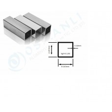 Alüminyum Kutu Profil 16.5mm X 16.5mm Et Kalınlık 0.8mm
